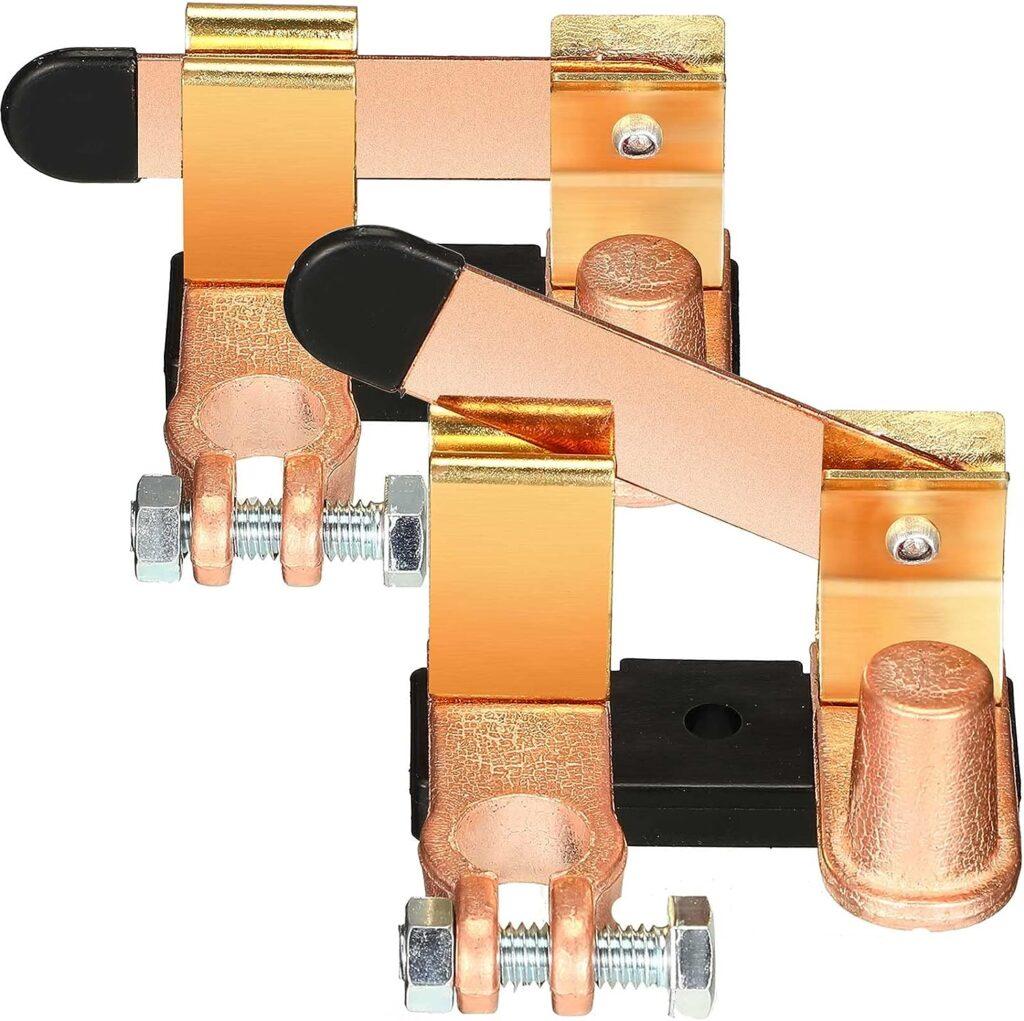 2 Pack Top Post Knife Blade Master Switch Side Post Battery Disconnect Switch 12V/ 24V 250/750 Amps Battery Cut Off Switch for Auto Car RV Boat Truck (Top Post Negative Vertical) 2 Pack Top Post Knife Blade Master Switch Side Post Battery Disconnect Switch 12V/ 24V 250/750 Amps Battery Cut Off Switch for Auto Car RV Boat Truck (Top Post Negative Vertical)