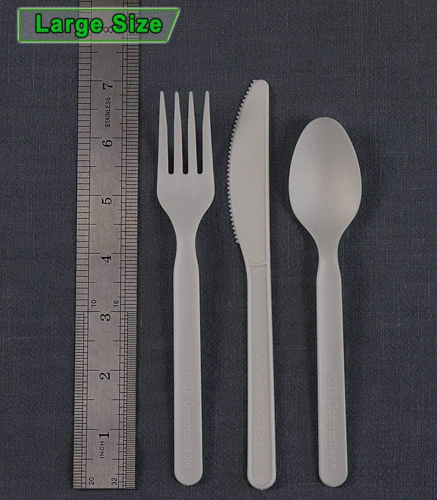 GreenWorks Compostable Knives,100 Count 7 Heavyweight Disposable Biobased Cutlery Knife