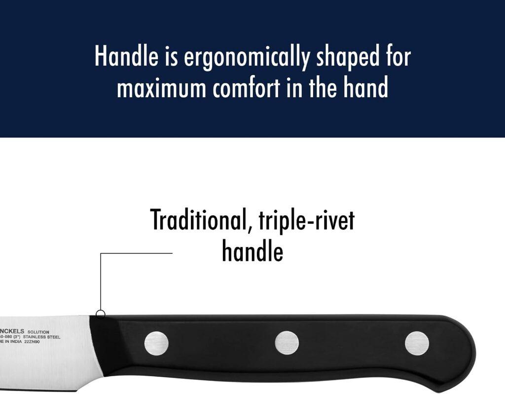 HENCKELS Solution Razor-Sharp 3-Piece Kitchen Knife Set, Chef Knife, Paring Knife, Utility Knife, German Engineered Knife Informed by over 100 Years of Mastery