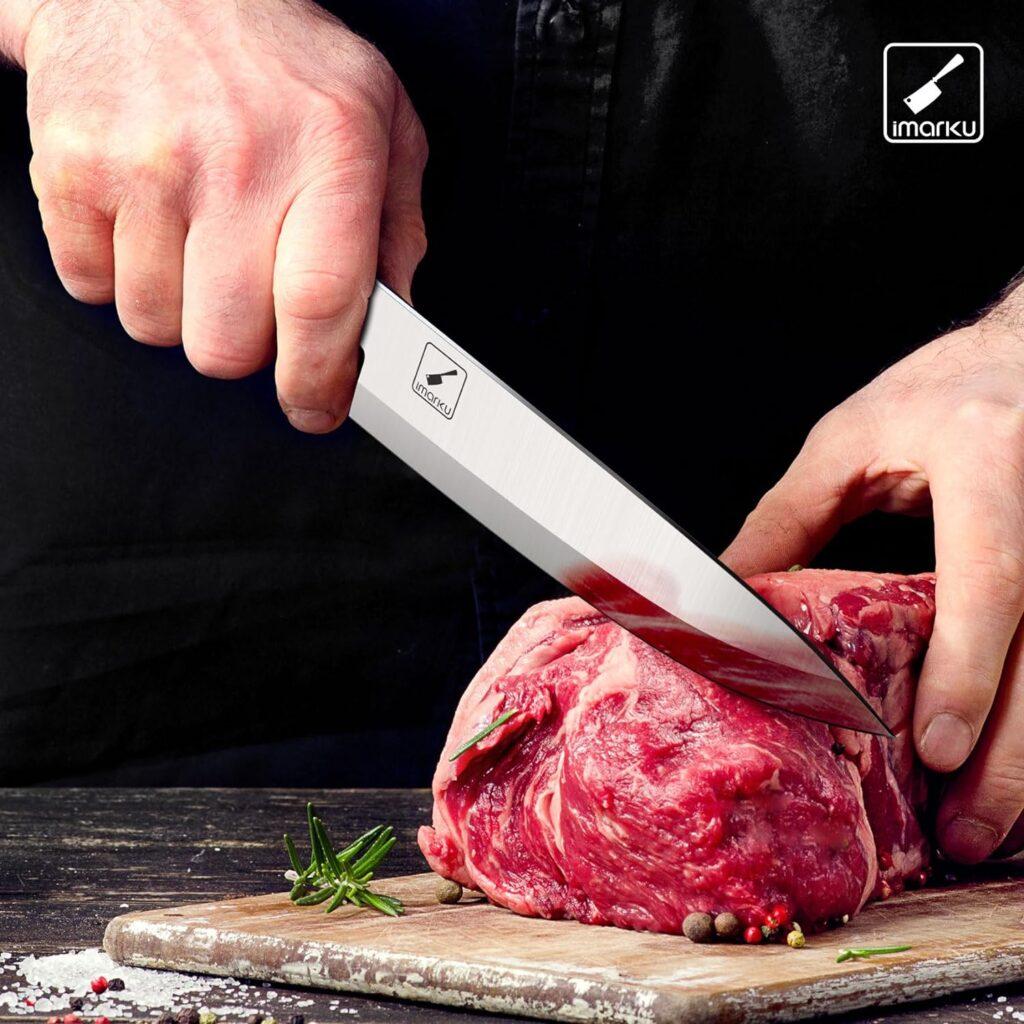 imarku Chef Knife - 8 Inch Pro Kitchen Knife, German High Carbon Stainless Steel EN 1.4116 Japanese Knife, Chefs Knives with Ergonomic Handle, Single Edge Ultra Sharp Knife with Gift Box