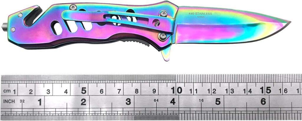 ALBATROSS EDC Cool Sharp Tactical Folding Pocket Knife,SpeedSafe Spring Assisted Opening Knifes with Liner Lock,Pocketclip,Glass Breaker,Seatbelt Cutter