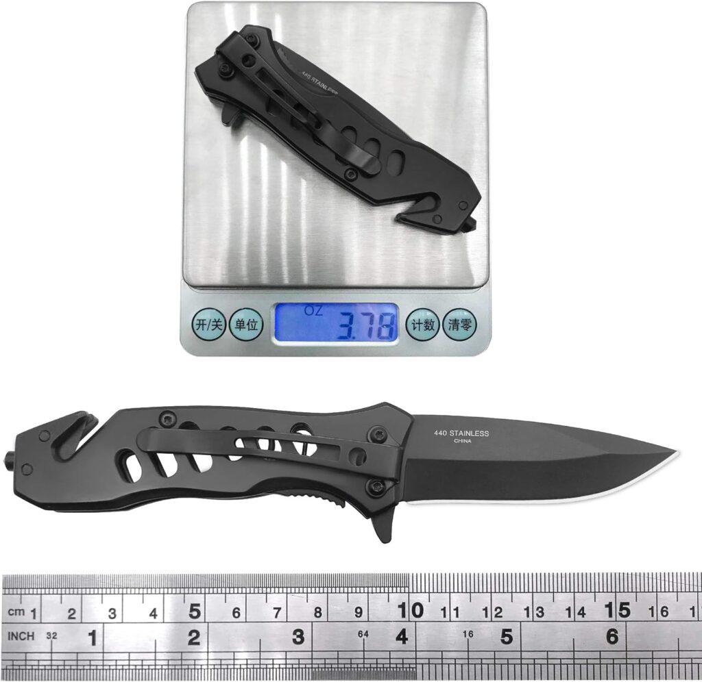 ALBATROSS EDC Cool Sharp Tactical Folding Pocket Knife,SpeedSafe Spring Assisted Opening Knifes with Liner Lock,Pocketclip,Glass Breaker,Seatbelt Cutter