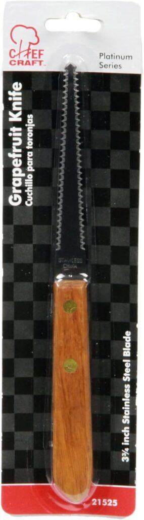 Chef Craft Select Stainless Steel Grapefruit Knife, 3.5 inch blade 7.5 inches in length, Natural