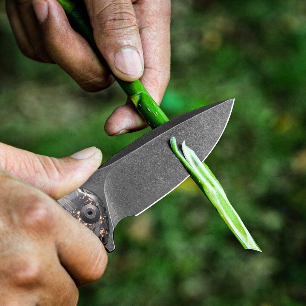 CIVIVI Folding Pocket Knife- Praxis Flipper Liner Lock Knife, 3.75 Black Stonewashed Blade with Cuibourtia Wood Handles, Reversible Clip for Everyday Carry Outdoor Use C803H CIVIVI Folding Pocket Knife- Praxis Flipper Liner Lock Knife, 3.75 Black Stonewashed Blade with Cuibourtia Wood Handles, Reversible Clip for Everyday Carry Outdoor Use C803H