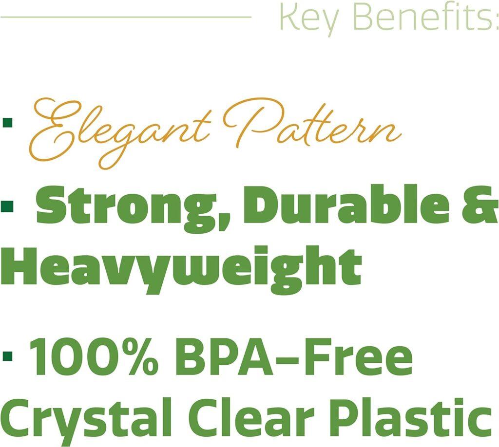 Comfy Package [300 Pack Heavyweight Disposable Clear Plastic knives - Engraved Design