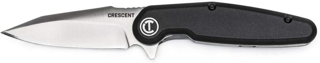 Crescent 3-1/2 Inch Harpoon Blade Composite Handle Pocket Knife - CPK350C, Stainless Steel