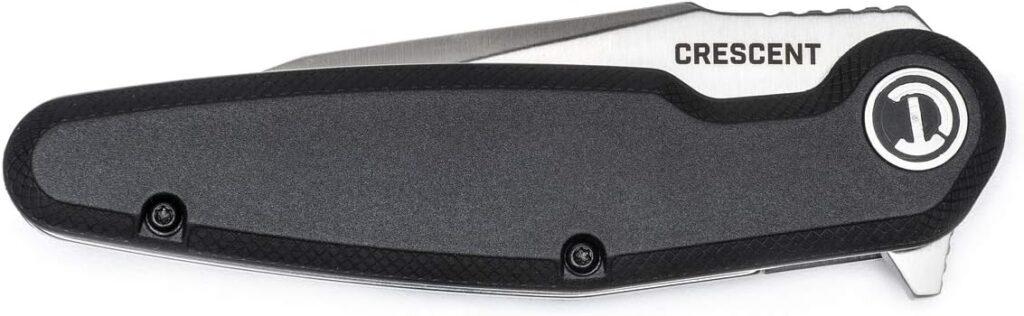 Crescent 3-1/2 Inch Harpoon Blade Composite Handle Pocket Knife - CPK350C, Stainless Steel