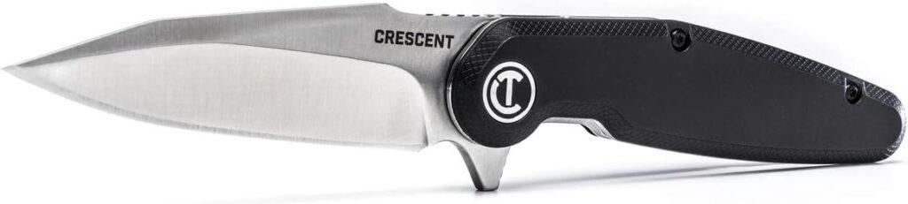 Crescent 3-1/2 Inch Harpoon Blade Composite Handle Pocket Knife - CPK350C, Stainless Steel