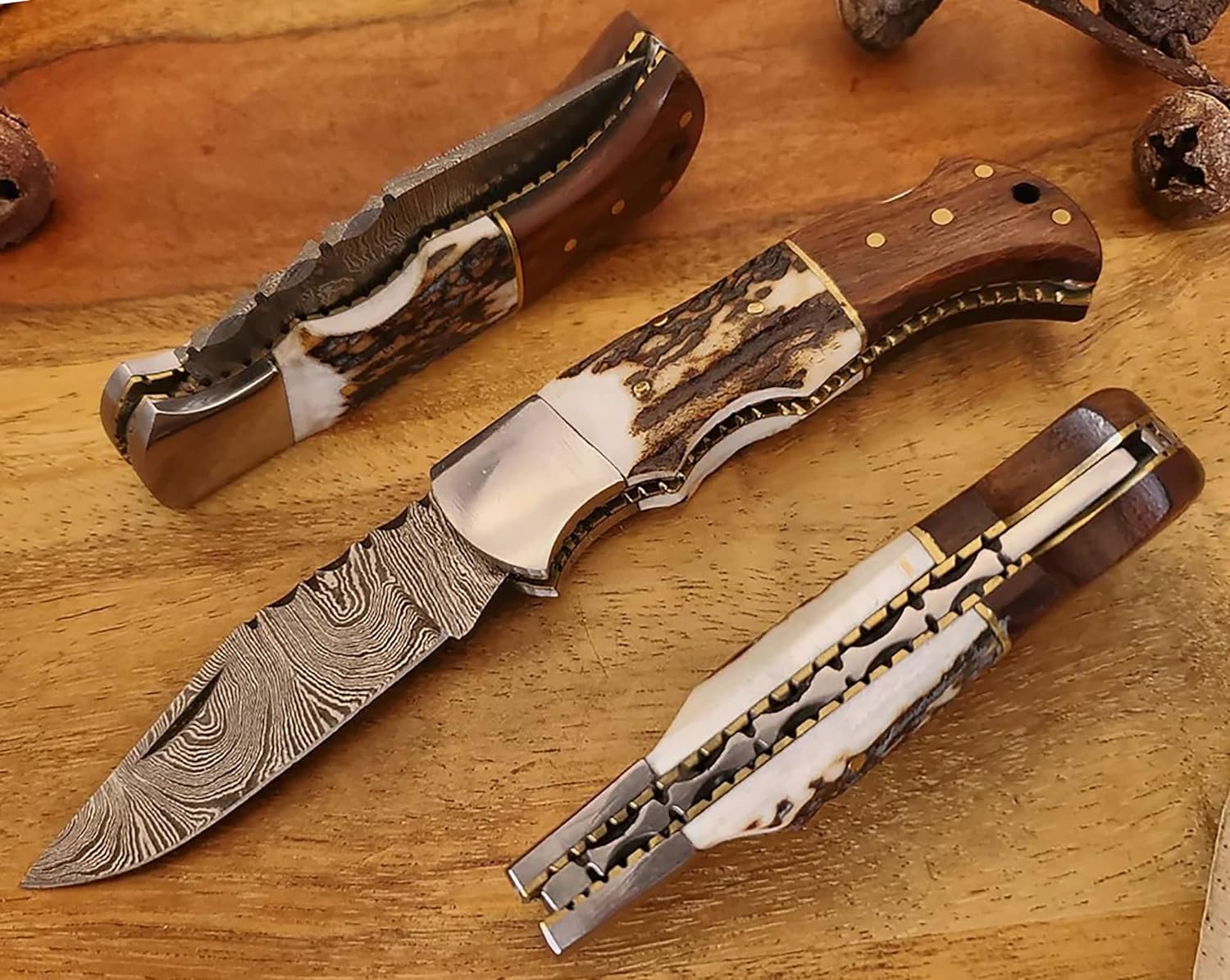 Custom Damascus Steel Pocket Folding Knife product reviewed by Knives Reviewed
