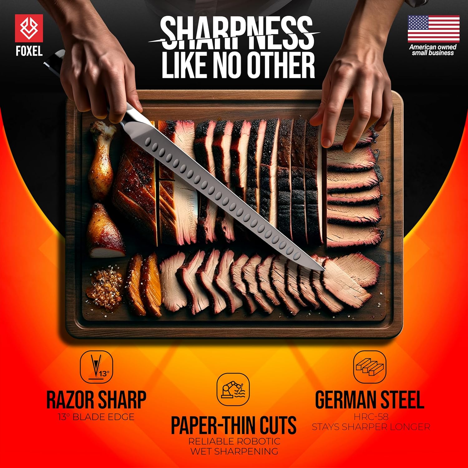 FOXEL 10 Inch Carving Slicer Knife product reviewed by Knives Reviewed