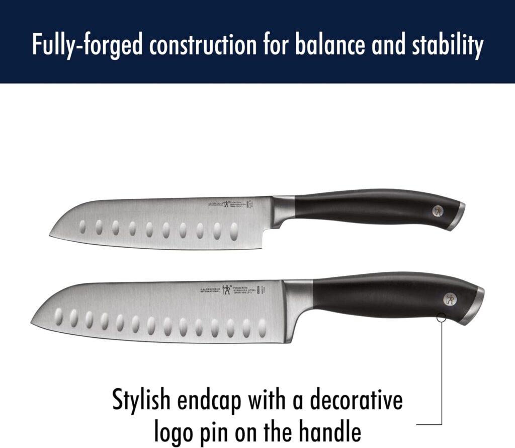 HENCKELS Forged Elite Razor-Sharp 2-Piece Santoku Knife Set, German Engineered Informed by 100+ Years of Mastery HENCKELS Forged Elite Razor-Sharp 2-Piece Santoku Knife Set, German Engineered Informed by 100+ Years of Mastery