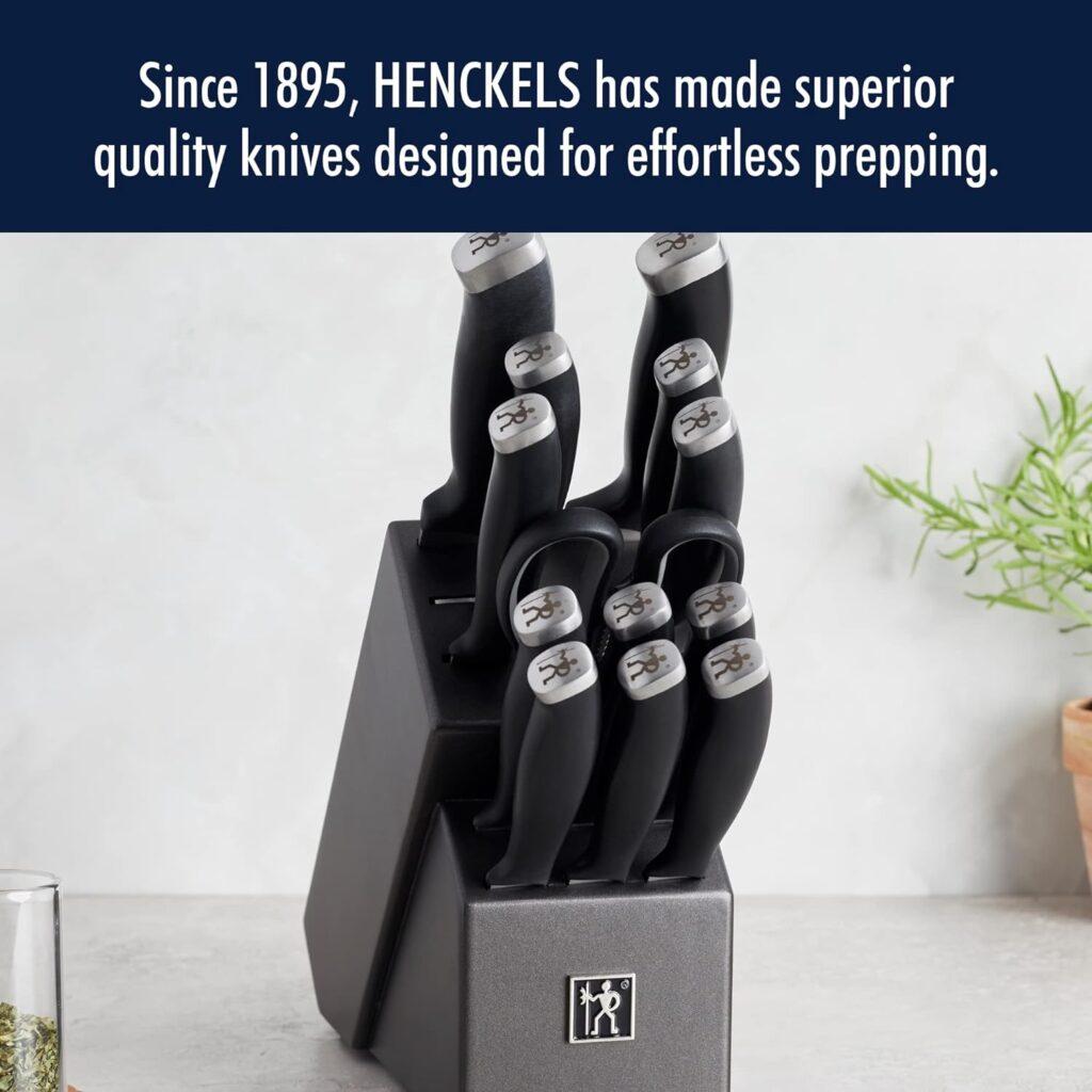 HENCKELS Forged Elite Razor-Sharp 3-Piece Kitchen Knife Set, Chef Knife, Paring Knife, Bread Knife, German Engineered Informed by 100+ Years of Mastery
