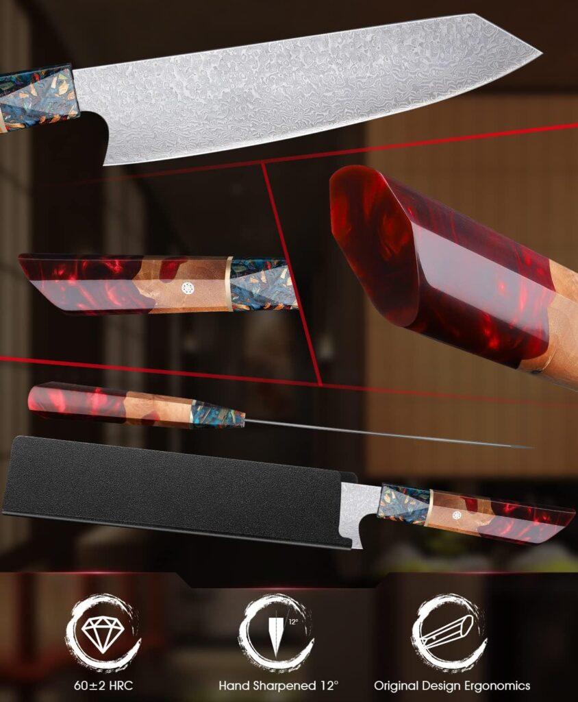 Huusk Knives Viking Knife with Sheath - Hand Forged Butcher Knife for Meat Cutting - High Carbon Steel Meat Cleaver Kitchen Knife - Multipurpose Japanese Chef Knives for Camping, Outdoor, BBQ