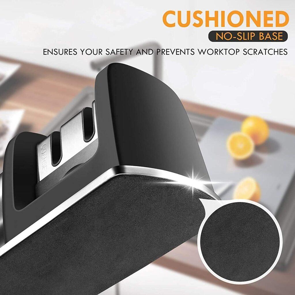 JCHOPE Knife Sharpener, Kitchen Knife Sharpeners, 2-Stage Knife Sharpeners Helps Repair, Restore, Polish Blades for Kitchen Straight Knife, Knife Sharpening Tool for Kitchen, Home, Hunting