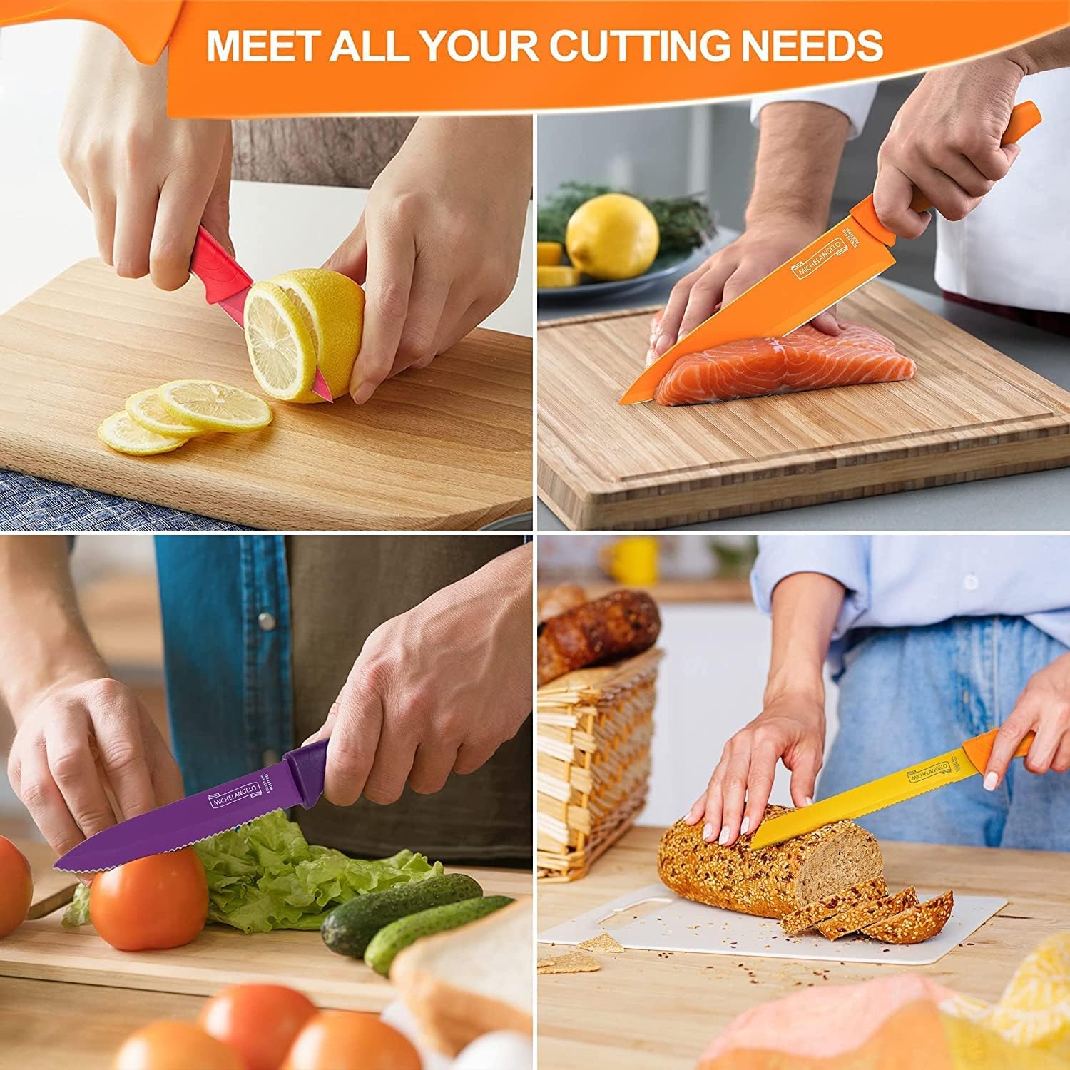 MICHELANGELO 10 Piece Kitchen Knife Set product reviewed by Knives Reviewed