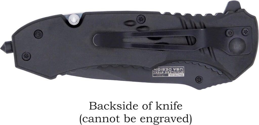 Palmetto Wood Shop Engraved Pocket Knife, Gifts For Men, Stainless Steel 3.25 Blade, 30 Optional Icons, Groomsmen Gifts, Personalized Knife for Everyday Carry, Camping