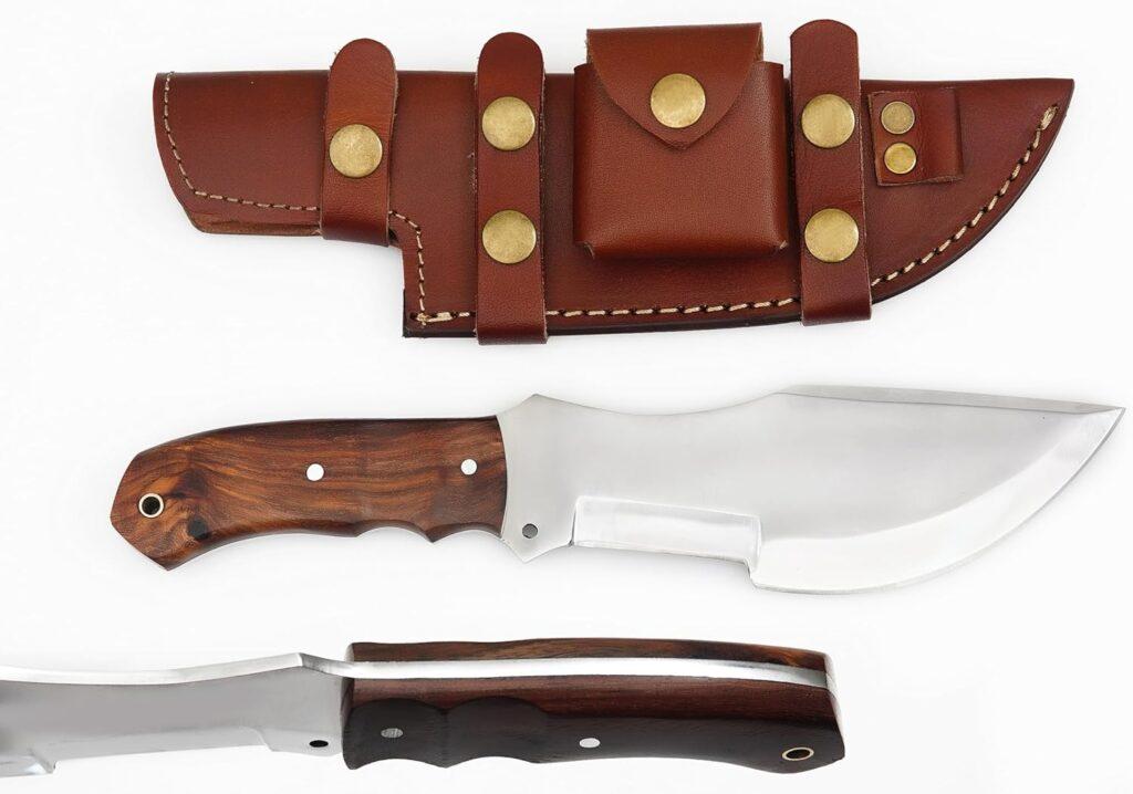 Poshland TR-1168 Custom Handmade Damascus Steel 10 Inches Tracker Knife - Perfect Grip Black Micarta Handle