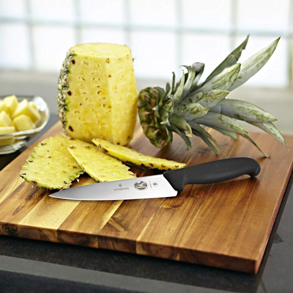 Victorinox Swiss Army 5.2003.15-X8 Fibrox Straight Chefs Knife Black 6 in Victorinox Swiss Army 5.2003.15-X8 Fibrox Straight Chefs Knife Black 6 in